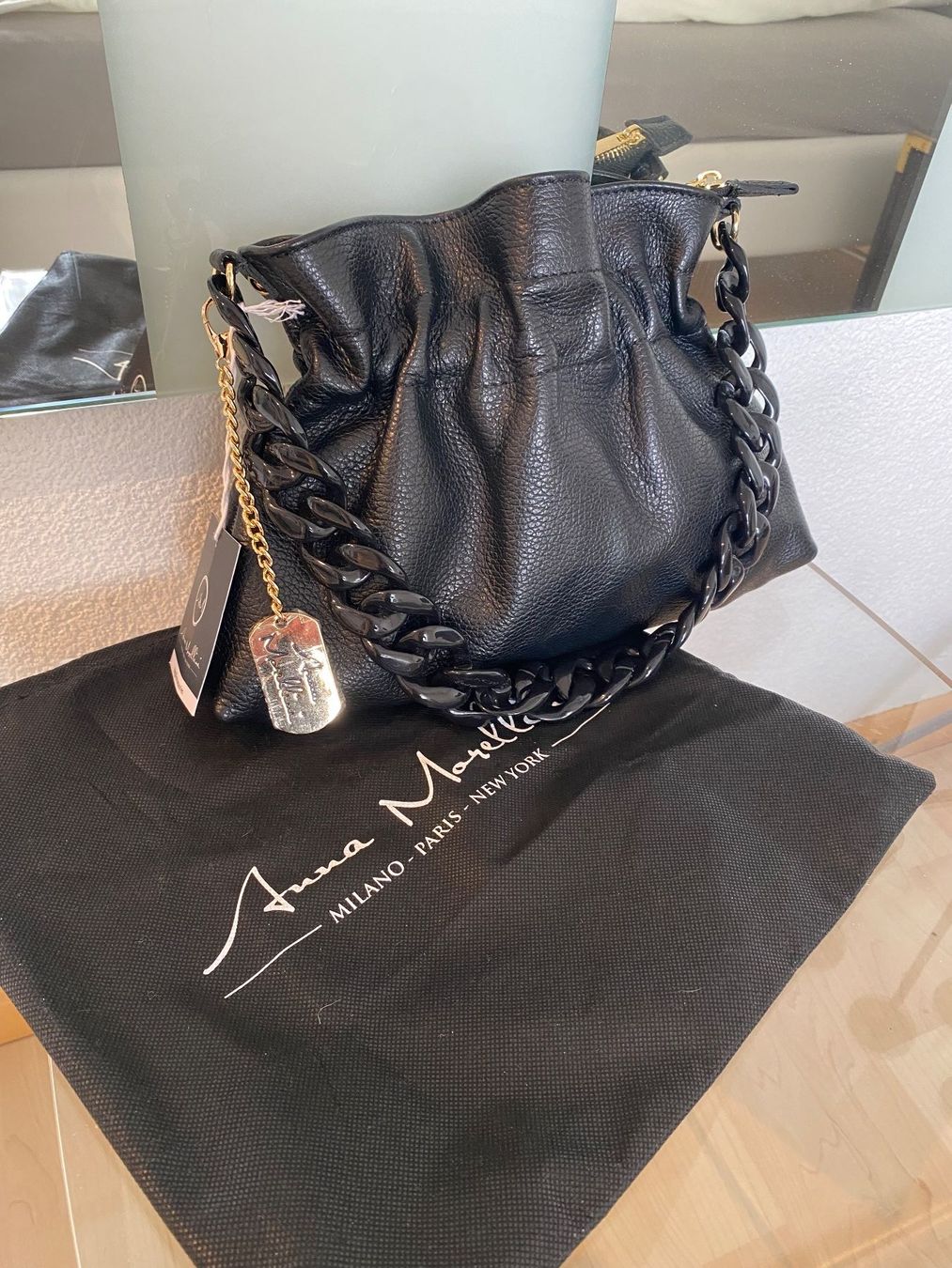 Borse da donna: ANNA MARELLINI HANDTASCHE SCHWARZ  NEU!! – Nuovo e nell'imballaggio originale da Eschenbach SG venduto da Lady020 1