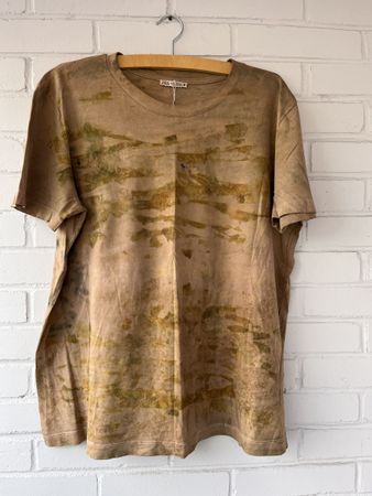 Sleeveless top cotton gauze eco dyed