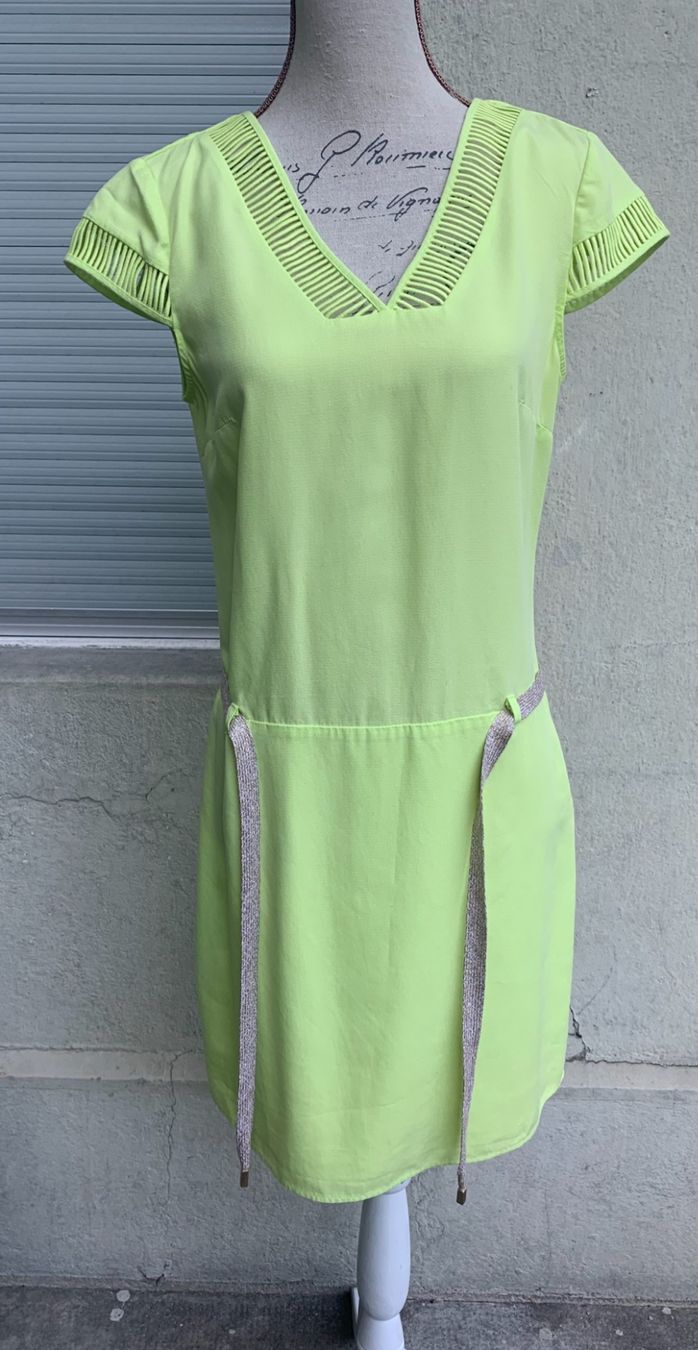 Vestiti: Splendide robe jaune fluo ONE STEP 100%lyocel t.36 – Usato da Martigny venduto da only__you 1