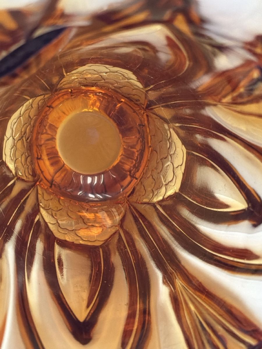 Vasen & Gefässe: Glasvase Art Déco , Bernsteinfarbig. – Gebraucht aus Biberist von Momo33 4
