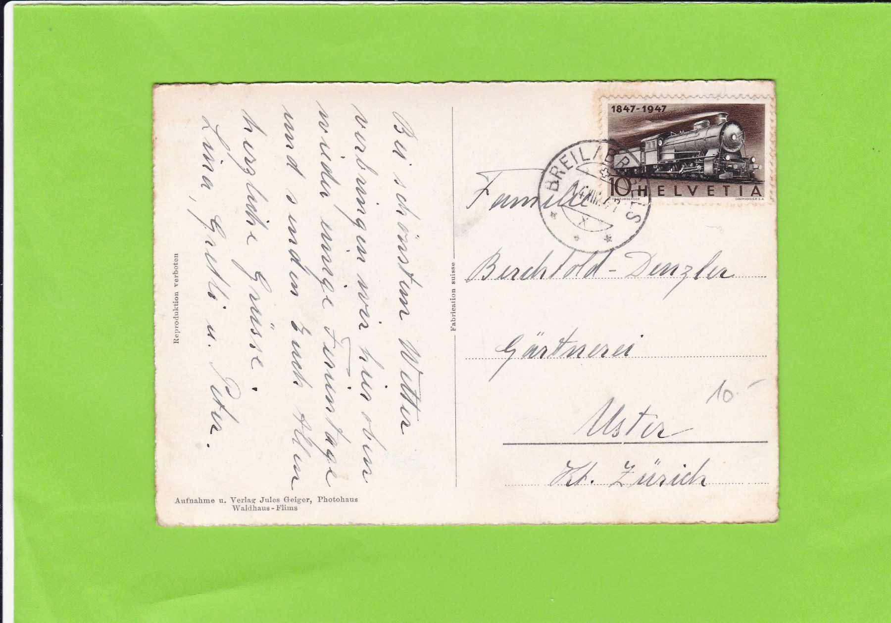 Cartoline postali: Brigels – Usato da St. Peterzell venduto da neckertal 1