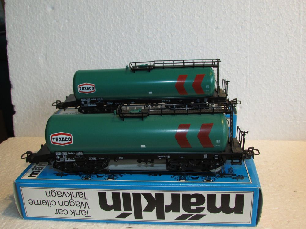 Wagon-Citerne Märklin H0 4652 Texaco - Époque 4 - Vintage 1970 - Belgique