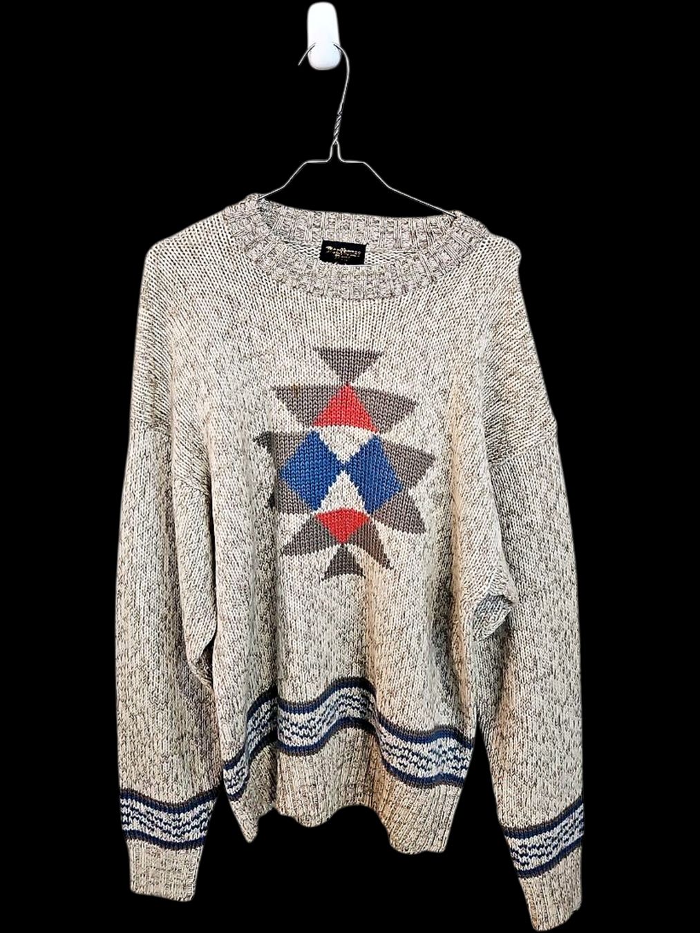 Maglioni & Felpe: Vintage Boathouse Row Wollpullover mit geometrischem Muster – Usato da Zug venduto da vinokilo 1