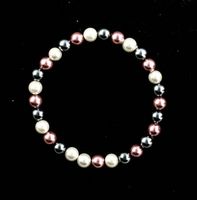 Armband Muschelkern Perlen beschichtet