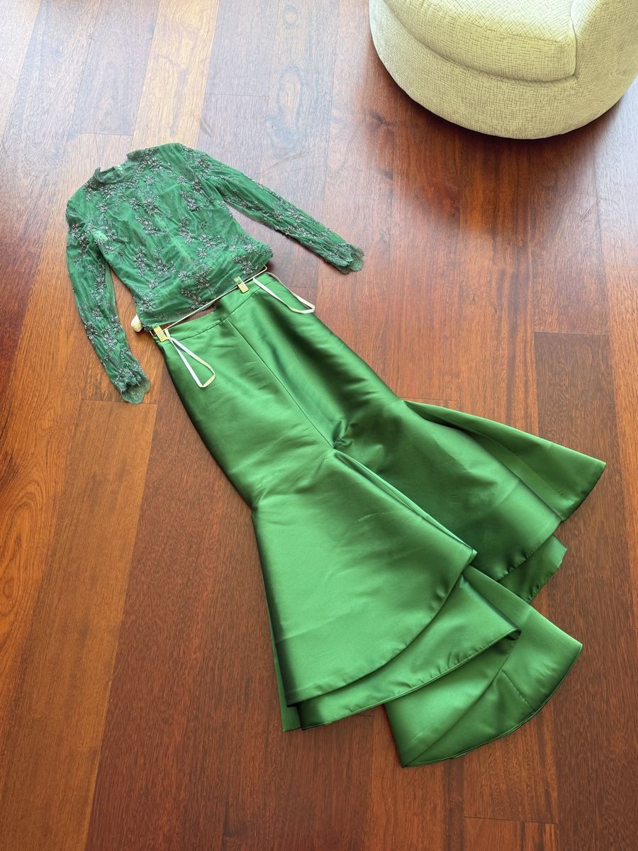 Completi & Tailleur: YOLANCRIS Ensemble vert soirée T36/38 – Nuovo (secondo la descrizione) da Genève venduto da iry_67wr 3