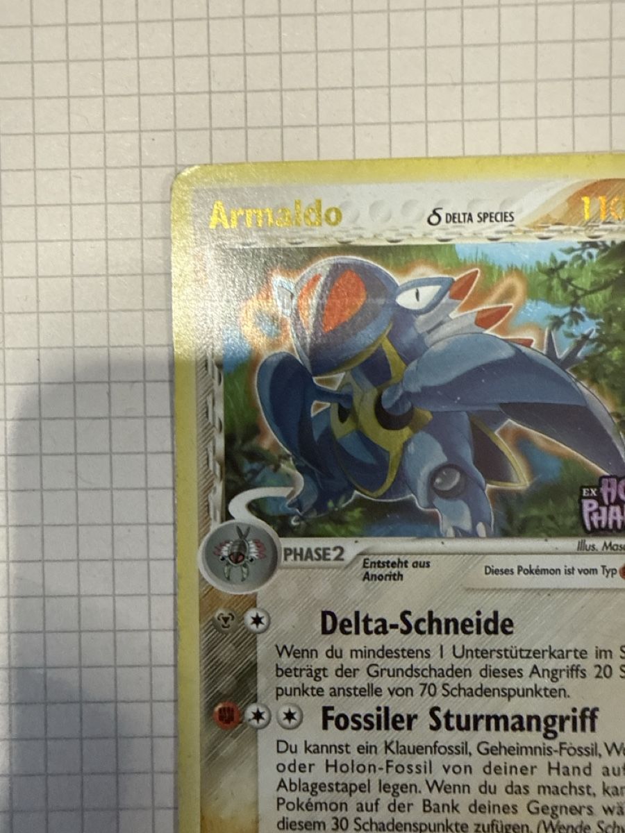 Pokémon Carte collezionabili: Armaldo ex holon phantoms 1/110 poor – Usato da Gudo venduto da ken_dr92 1