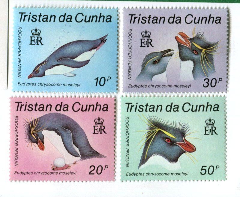 Tutti i francobolli: Briefmarken "Pinguine". Tristan da Cunha – Nuovo e nell'imballaggio originale da Basel venduto da Butsch5