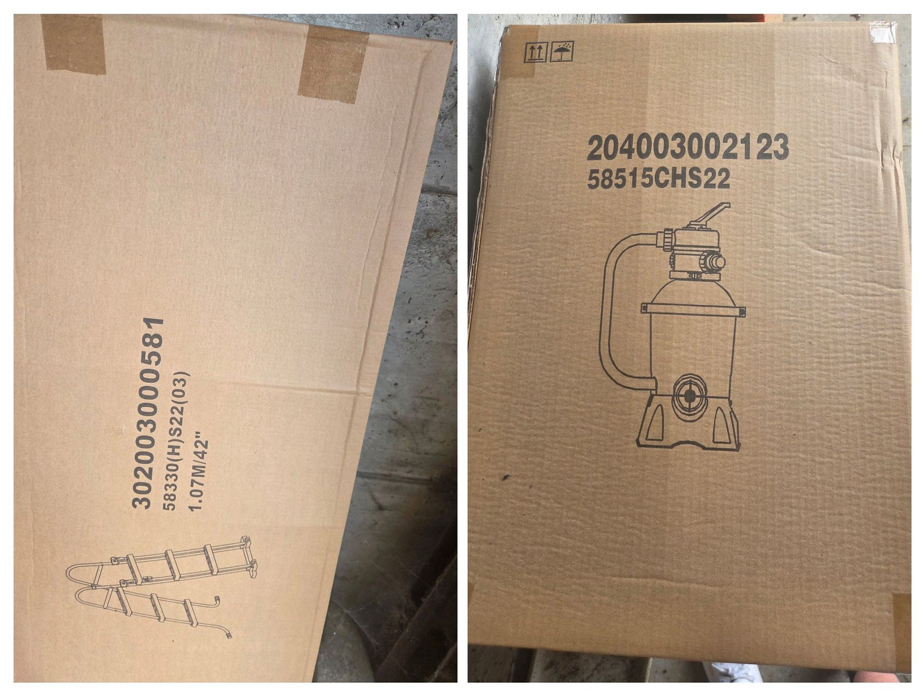 Bestway Scale: Pool Leiter und Kartuschenfilterpumpe OVP – Usato da Hagenbuch ZH venduto da muschsenn