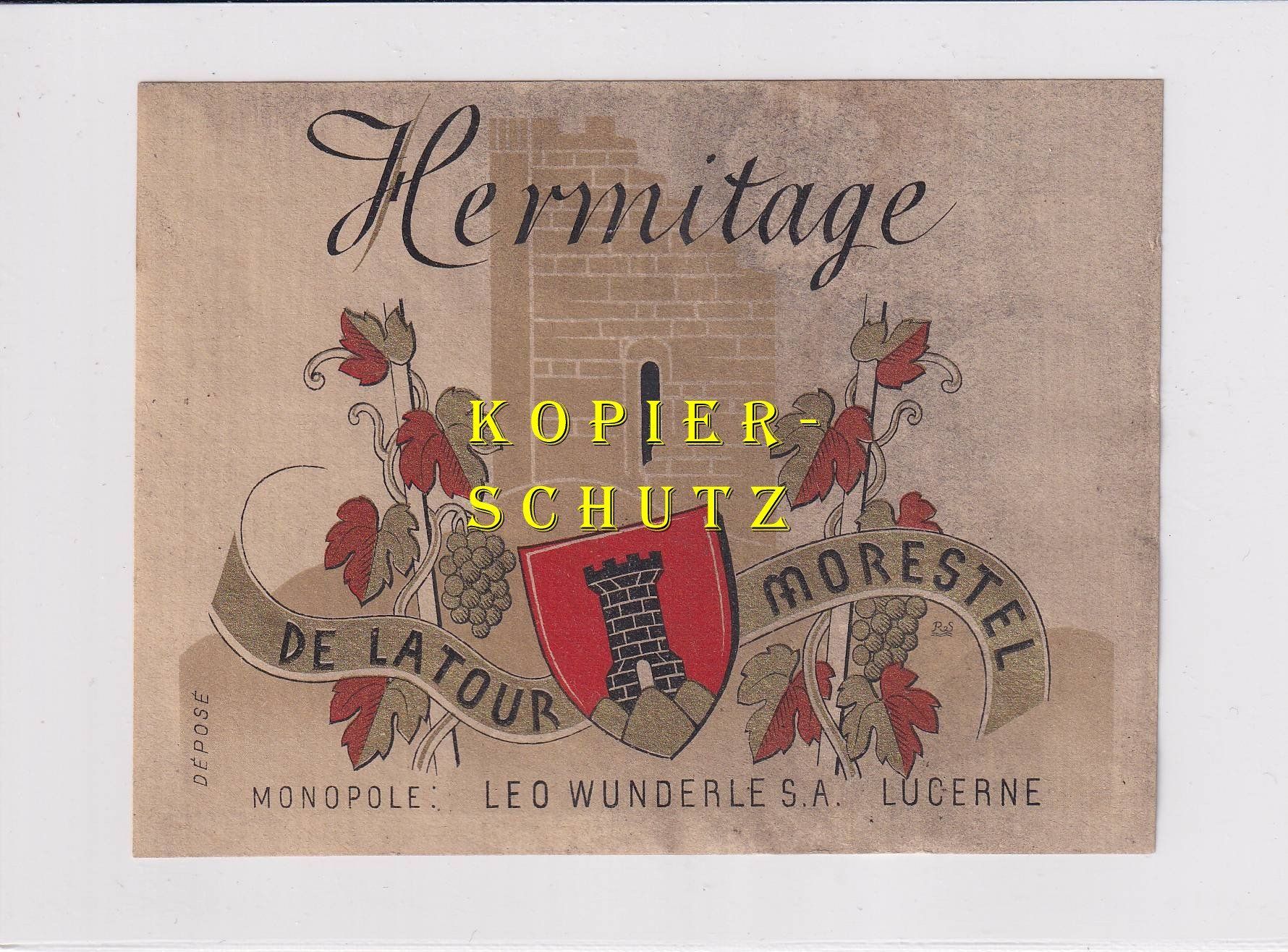 Carta: Etikette - Hermitage De La Tour Morestel /bd – Usato da Hombrechtikon venduto da Rudolf07