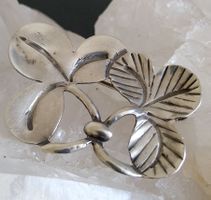 BROSCHE KLEEBLATT IN SILBER 925 800