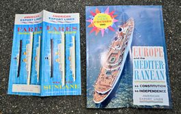 2 KREUZFAHRT Prospekte 1961 AMERICAN EXPORT LINES Travel