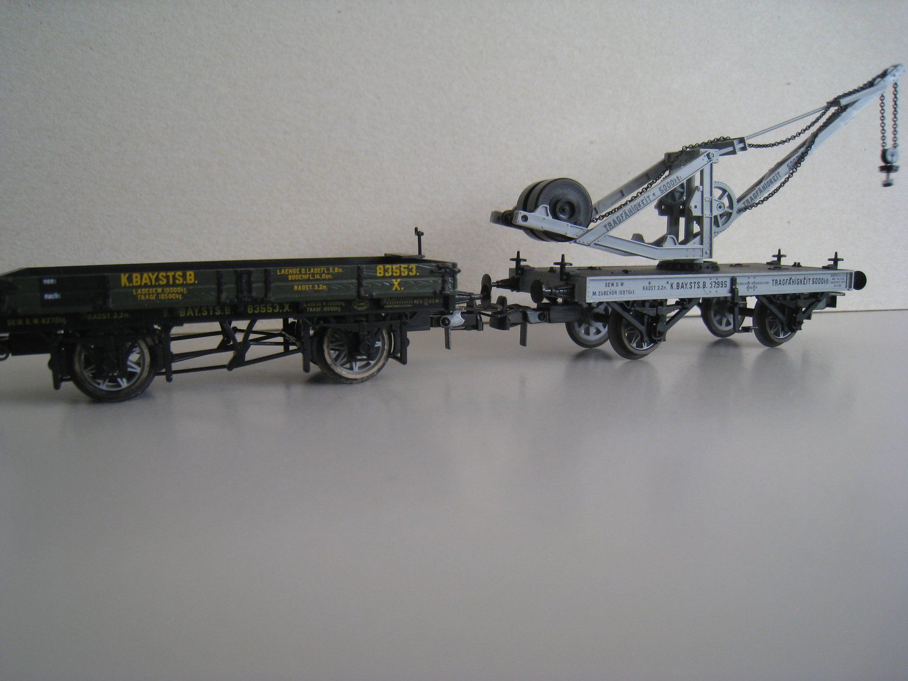 Trix Modellini di ferrovie: Trix, Bayrisches - Kranwagen Set, 2 teilig, 23517 – Usato da Buchs ZH venduto da swiss-train 4