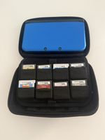 Nintendo 3DS Konsole blau mit 10 Spielen und Tasche