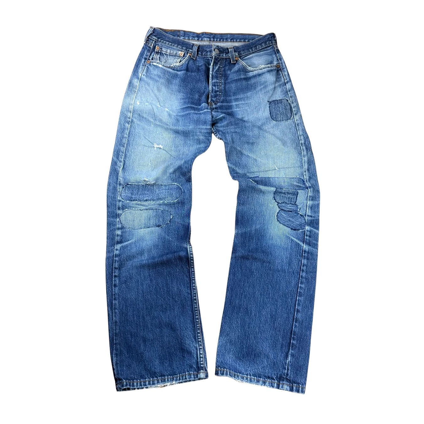 Levi's Jeans: Vintage Levi's 501 Patchwork Jeans  - M – Gebraucht aus Herisau von 1asupply