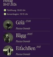2 Tickets Moon and Stars Gölä Blick 10.07.2026