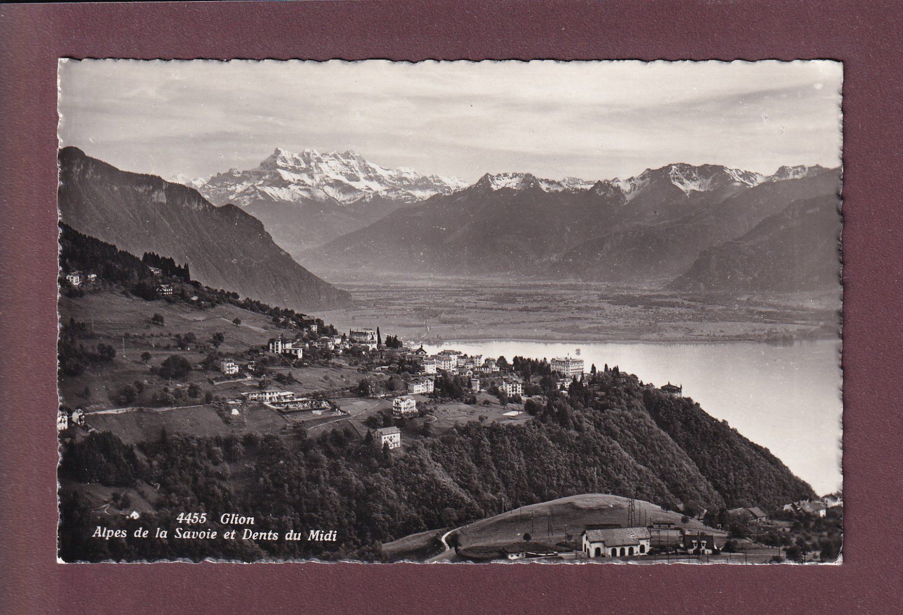 Cartoline postali: GLION - Dents du Midi - 1938 – Usato da Pully venduto da nicecards