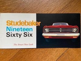 STUDEBAKER 1966 USA Prospekt des letzten Jahrgangs der Marke