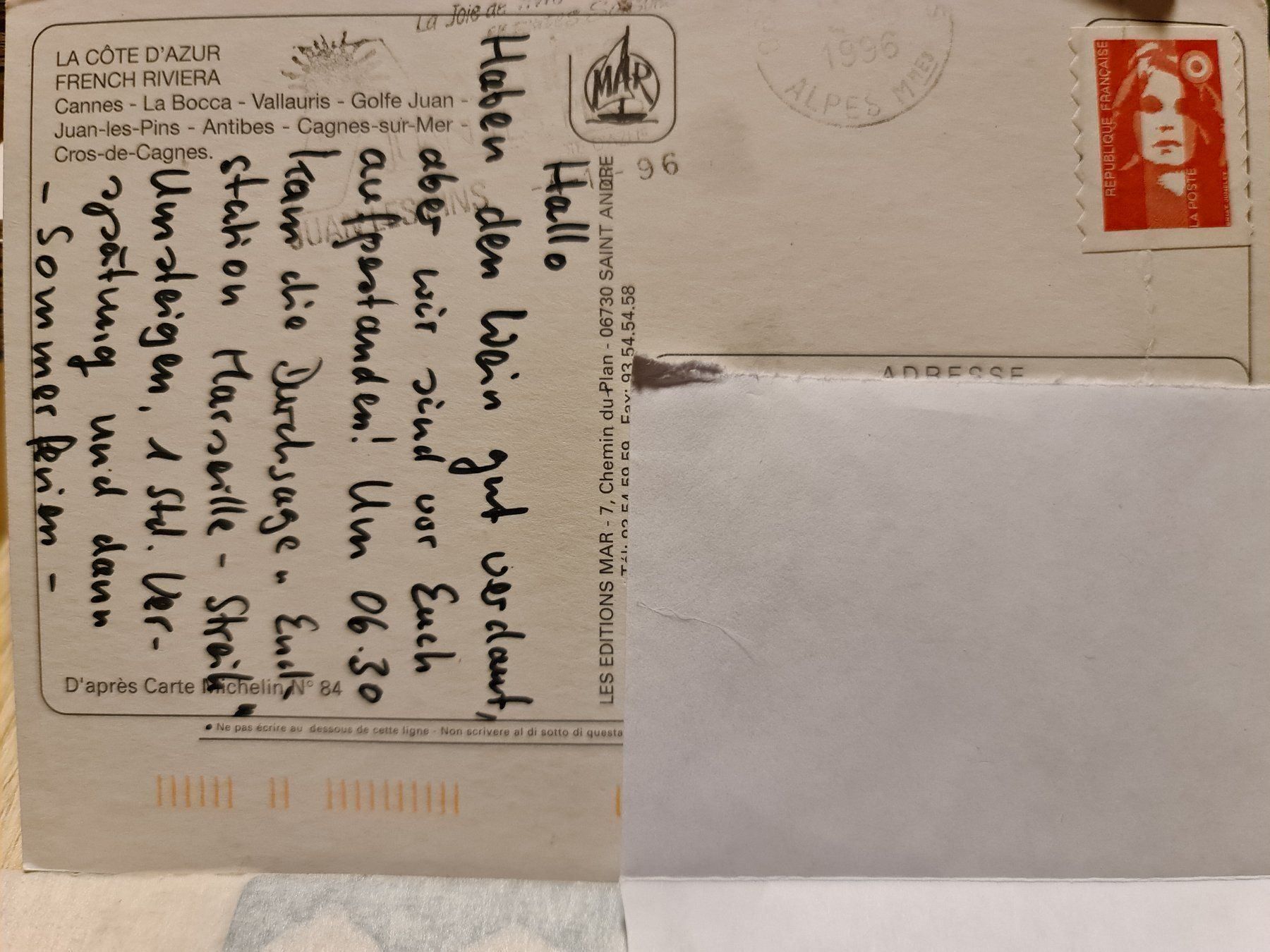Cartoline postali: Ansichtskarte Cote d'Azur – Usato da Dintikon venduto da Vexi 1