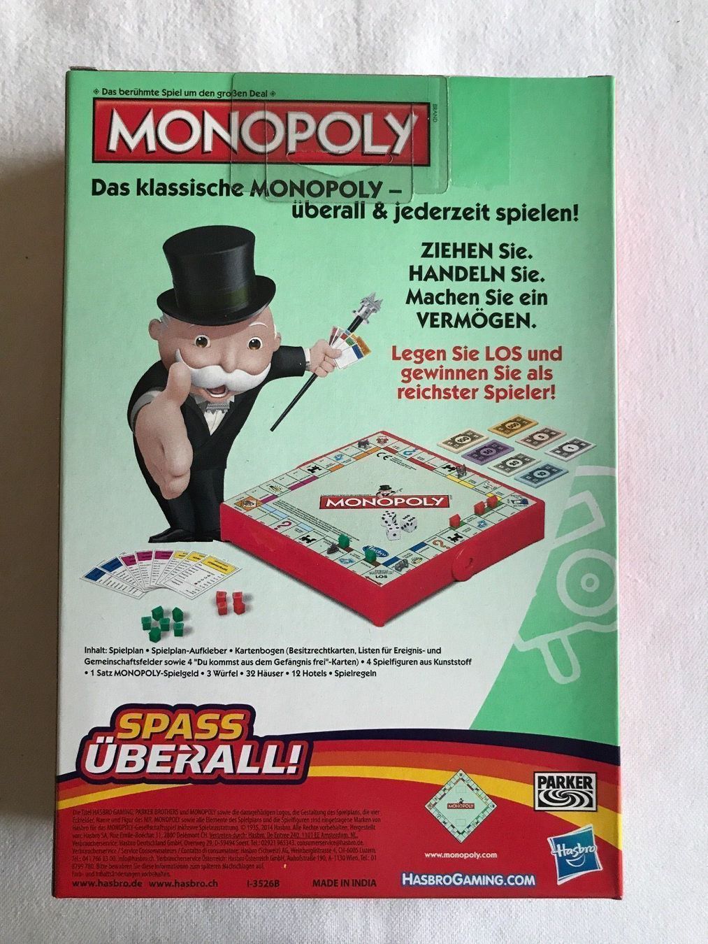 Hasbro Spiele: Monopoly To Go Spass Überall ovp – Neu und originalverpackt aus Rebstein von gimmma 1