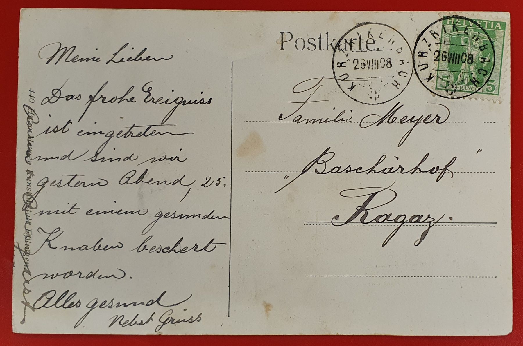 Cartoline postali: Historische Postkarte Graf Zeppelin 1908 – Usato da Kreuzlingen venduto da Rschweiz1 1