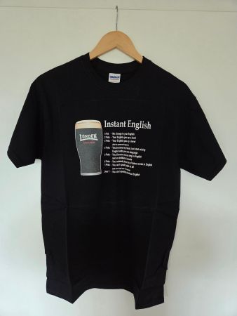 Gildan Heavy Cotton Instant English T-Shirt Schwarz M