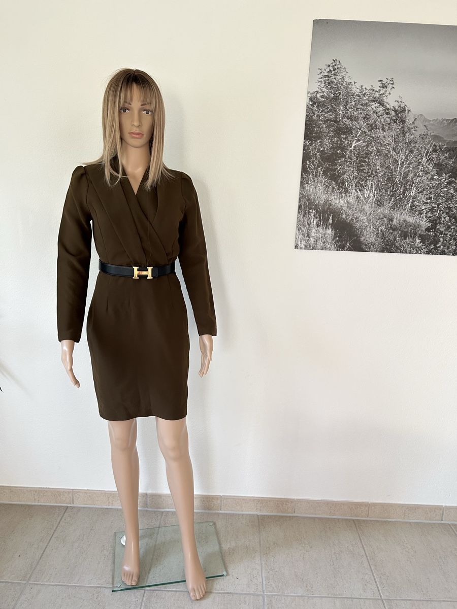 Vestiti: Khaki elegant vintage dress size S – Usato da Saland venduto da ele_vc96 1