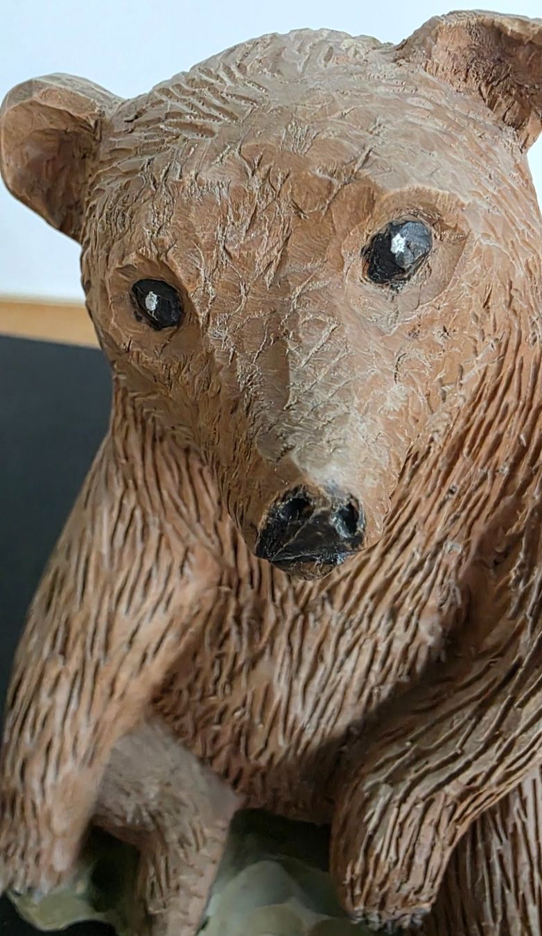 Statuette: Schöne handgeschnitzte Bärenfigur aus Holz – Usato da Flums venduto da Flumsantik 4