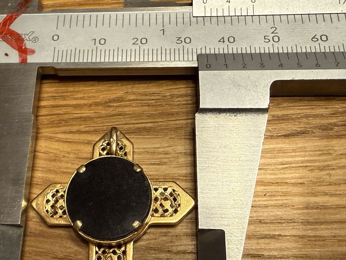 Ciondoli: Alter Anhänger mit schwarzem Stein – Usato da Goldach venduto da Messerguru 5