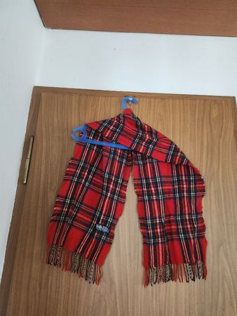 Foulard WESTBURY tartan rouge laine 
