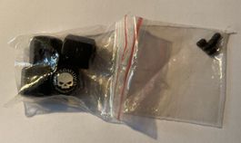 Harley Davidson - 4 bouchons de valves - noir mat