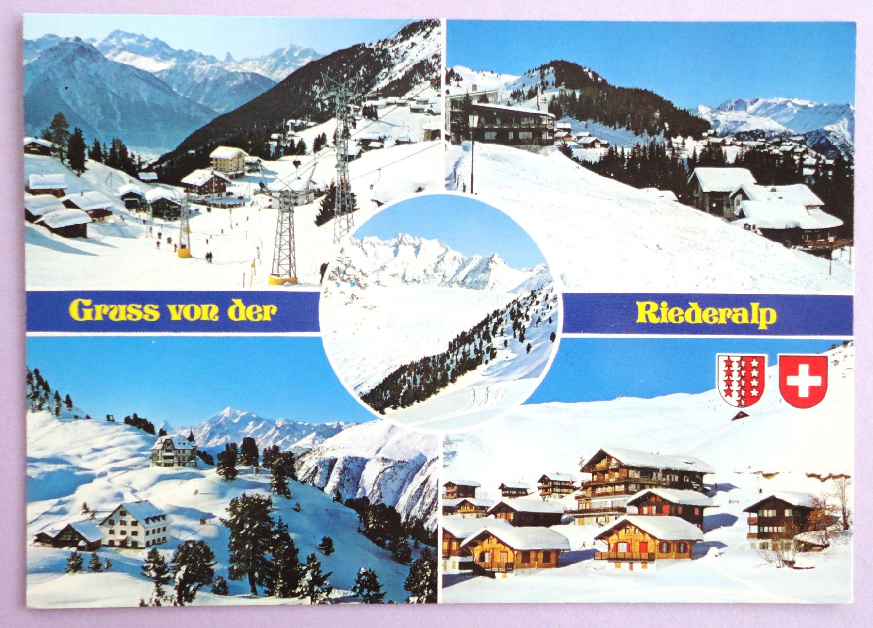 Cartoline postali: Riederalp 1900 m im Wallis – Usato da Fétigny venduto da Billy2miny