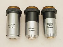 3 RMS Carl Zeiss Mikroskop Objektive 20 40 100