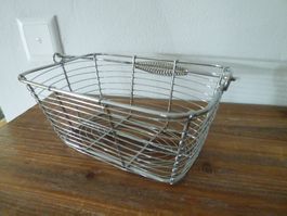 Metall Körbli Korb schöner Obstkorb  mit Henkel Drahtkorb