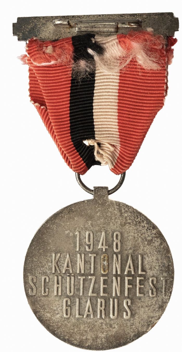 Medaglie: Kantonal Schützenfest Glarus 1948 - Silber – Usato da Rotkreuz venduto da Swiss-Coins 1