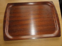 Schönes Teakholztablett Tableau 50er 60er Vintage