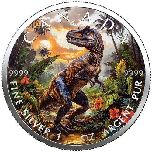 Tutti le monete: Dinosaur Velociraptor Maple Leaf 2025 /1oz SILBER-COLOR EDIT – Nuovo (secondo la descrizione) da Wetzikon ZH venduto da Nicki6