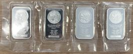 4x Sunshine Minting Silberbarren 1 Unze .999 Fine Silver