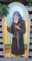 Heiligenbild Franziskus von Paola handgemalt auf Holz