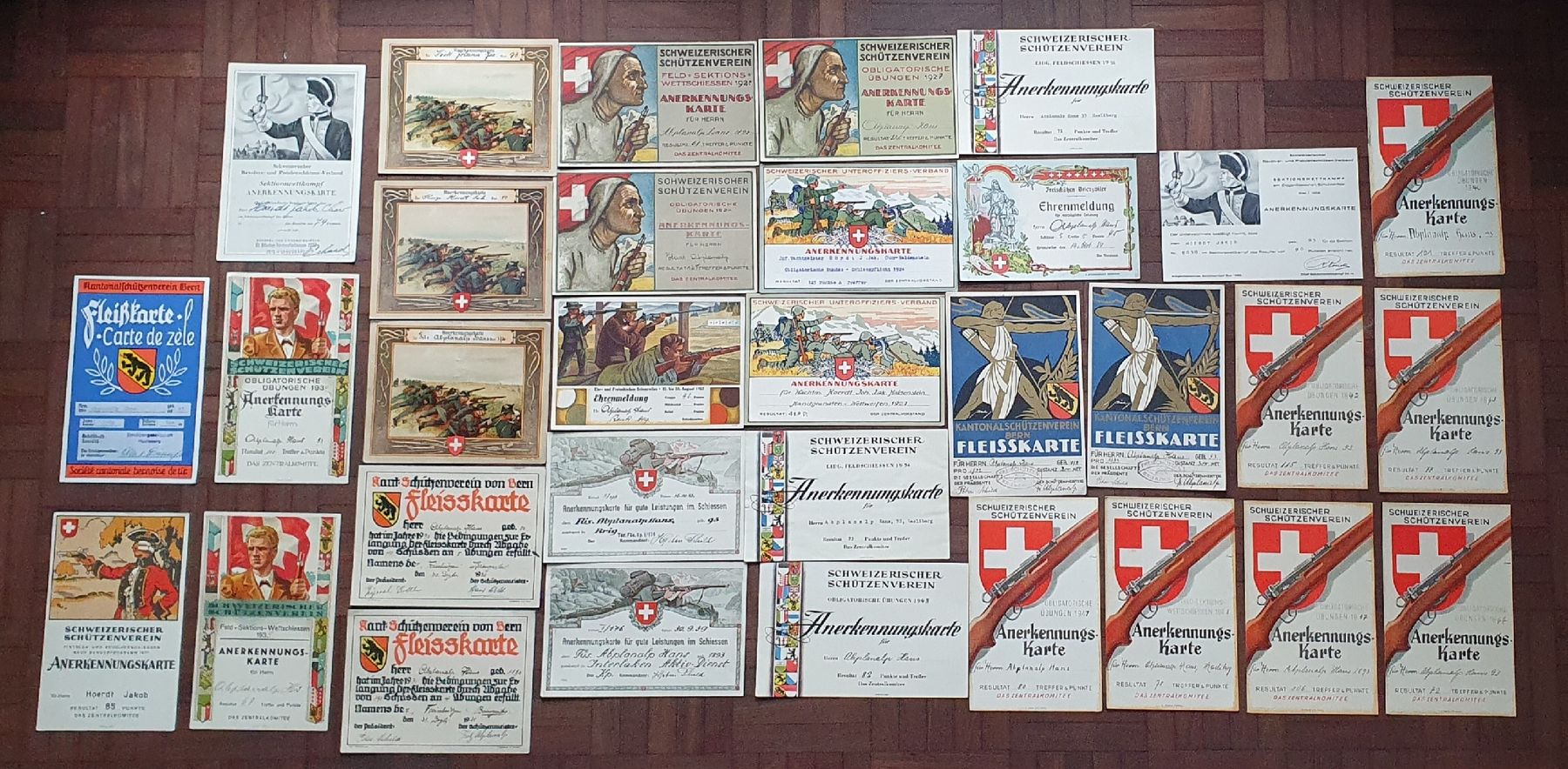 Dokumente: Lot von 32 Ehrenmeldungen – Gebraucht aus Kreuzlingen von Rschweiz1