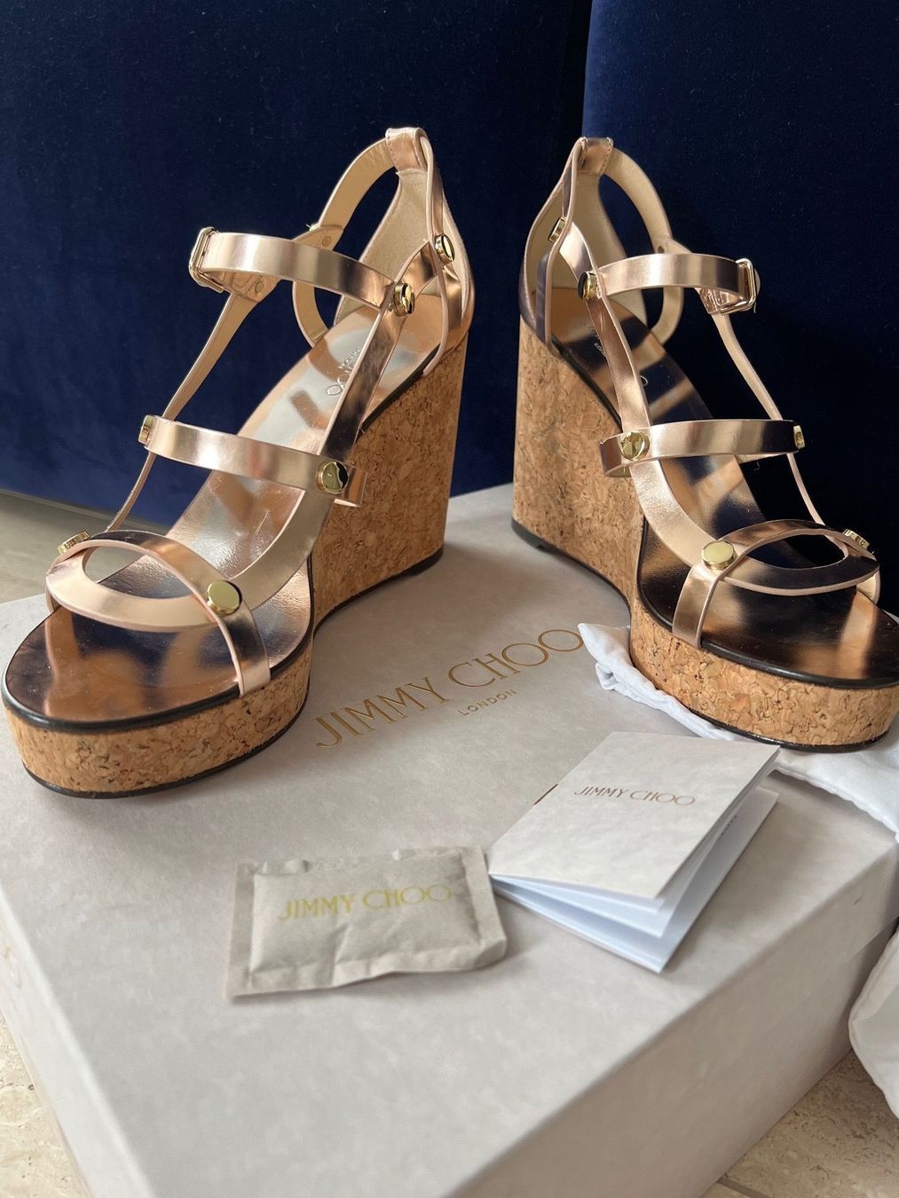 Jimmy Choo Scarpe da donna: Jimmy Choo Nerissa 100 Wedge 40 Roségold – Nuovo (secondo la descrizione) da Dübendorf venduto da mpo_p6vb