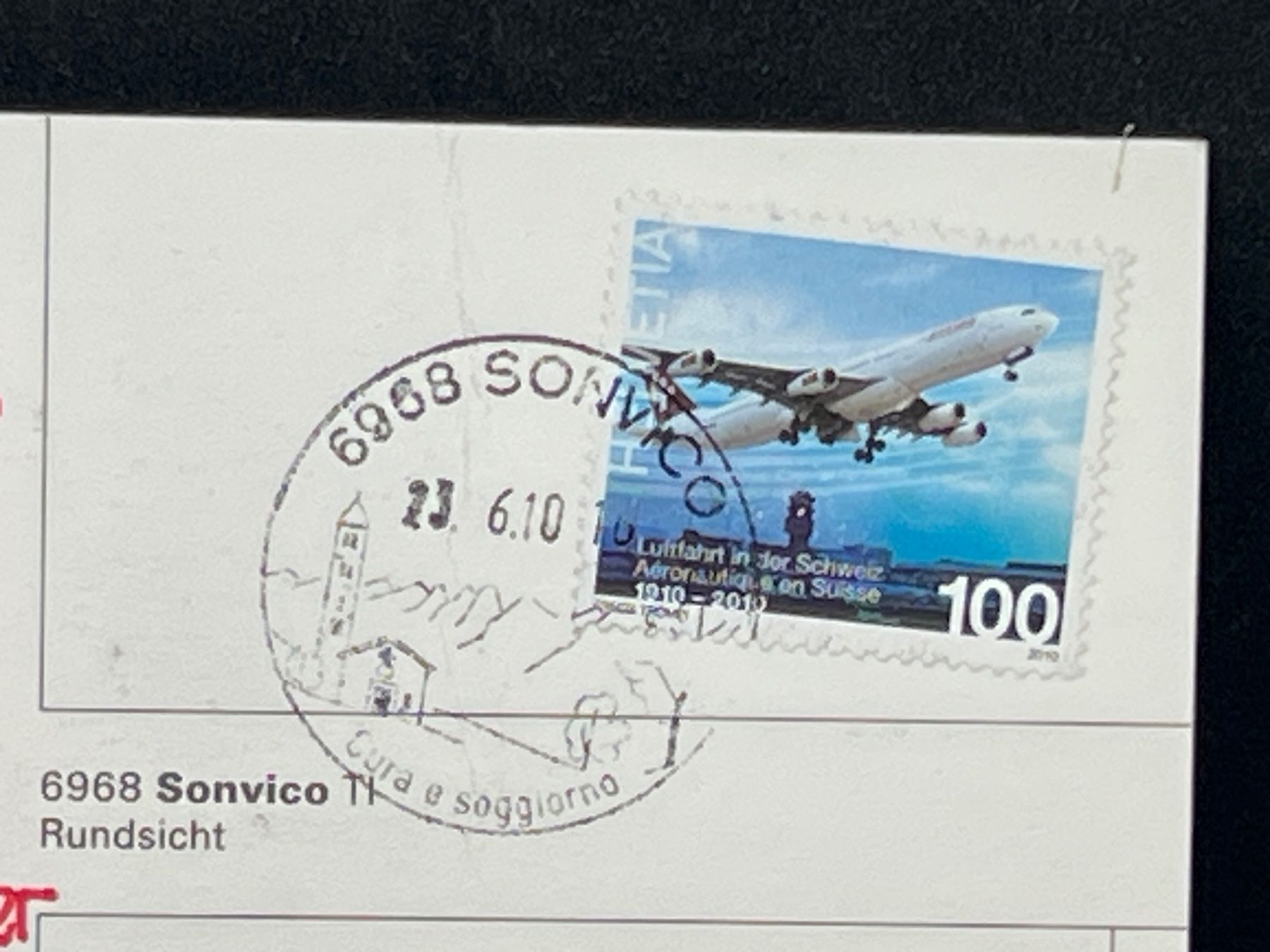 Ansichtskarten: Sonvico TI, Rundsicht – Gebraucht aus Widnau von Brusi9 1