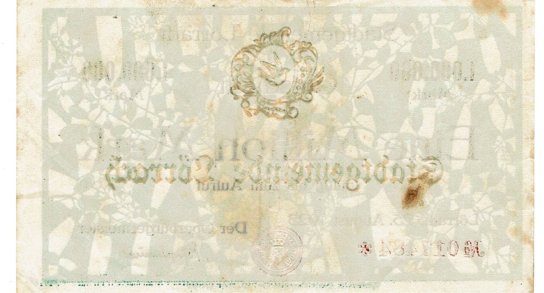 Banconote: Lörrach 1 Mil.Mark 25.08.1923 SS++-VZ – Usato da Steffisburg venduto da ber_8htf 1