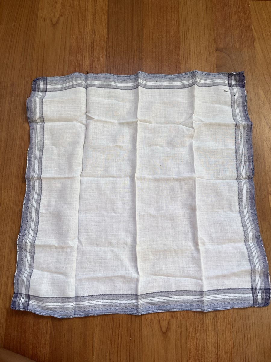 Tissus: Fazzoletto di stoffa cotone righe bianco – D'occasion à Balerna par lillisfashion 2
