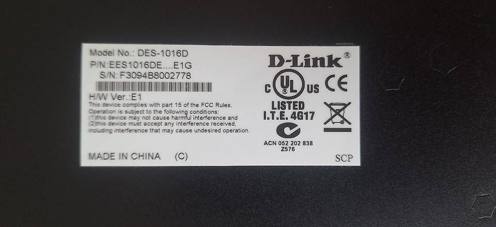 Dlink Hub & Switch: D-Link Switch DES-1016D – Usato da Neuenkirch venduto da Baumixx 1