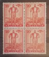 4190) W3, Pro Patria im 4-Block postfrisch Kt. 12.-
