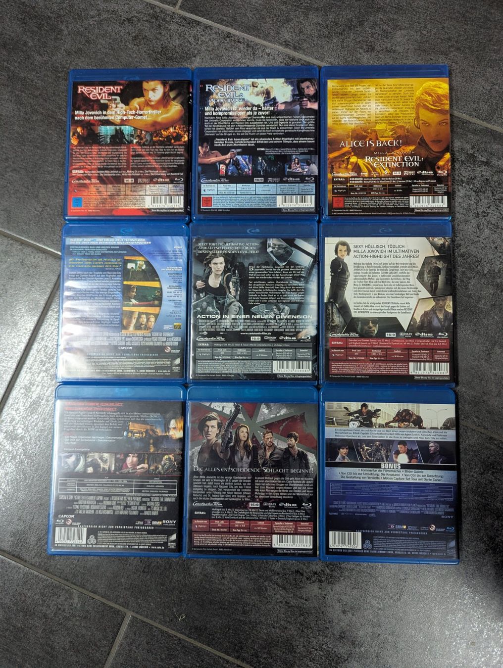 Tutti i DVDs: 9x Resident Evil Blu-ray Sammlung – Usato da Wanzwil venduto da TinuMeyer 1