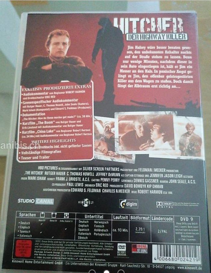 Tutti i DVDs: Hitcher Special Edition – Usato da Einsiedeln venduto da lan_2vrp 1