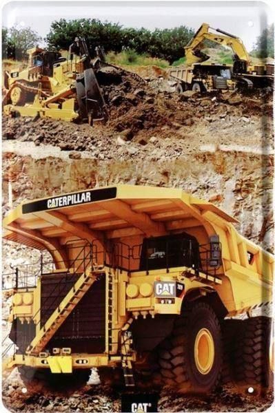 Insegne: Blechschild-CATERPILLAR GIANT TRUCK – Nuovo e nell'imballaggio originale da Rupperswil venduto da big-one-sale