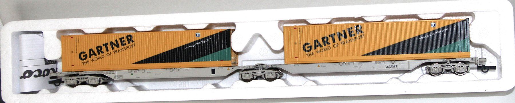 Roco Modellini di ferrovie: Roco 66597 - Container-Doppeltragwagen öBB - Spur HO – Usato da Giebenach venduto da eurosportler
