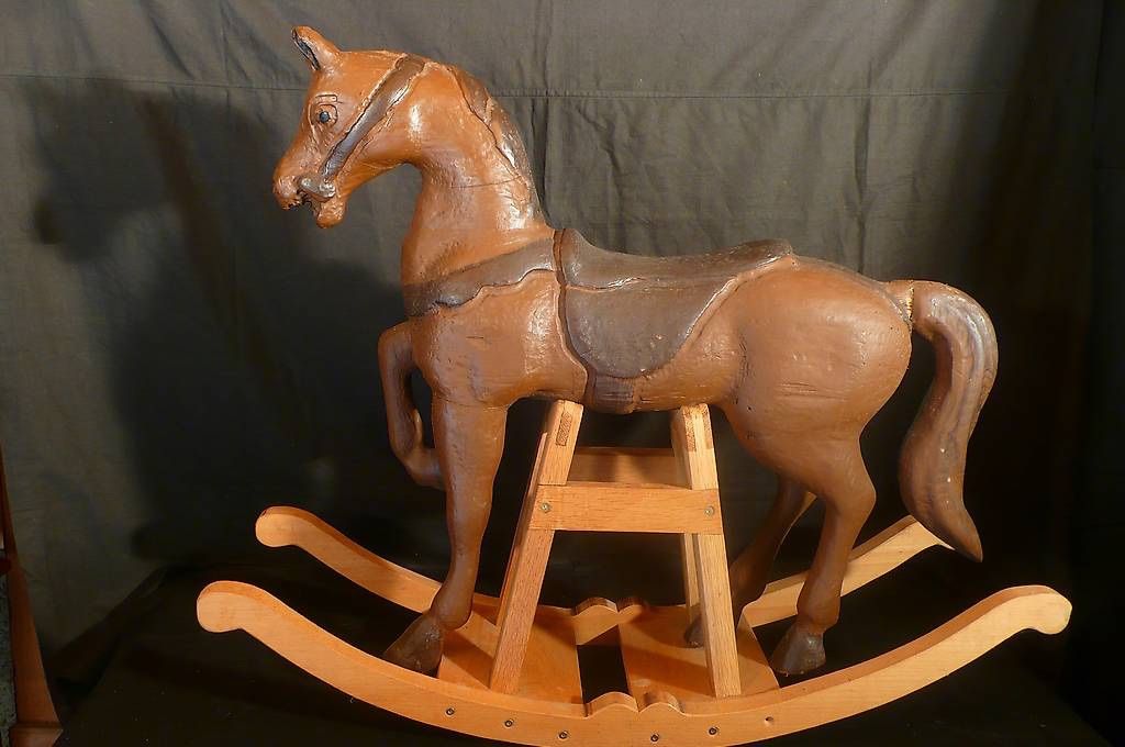 Sonstige Gartenschaukeln: Antikes Schaukelpferd aus Holz – Gebraucht aus Flaach von Monisoldshop 3